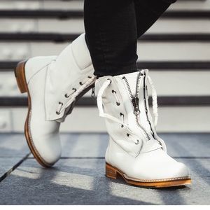 Vintage Foundry Co Handmade Chelsea Boots in Top Grain White Leather